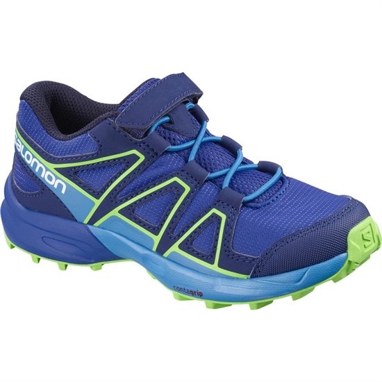 Deep Blue Kids' Salomon SPEEDCROSS BUNGEE K Trail Running Shoes | 963754-BFP